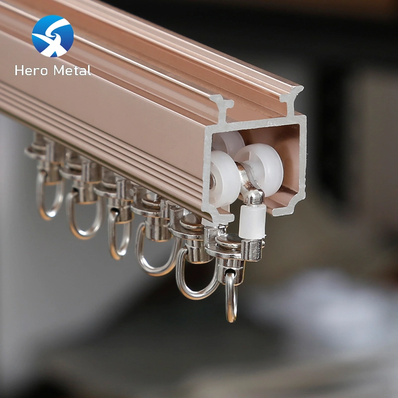 Aluminum White Curtain Profile Hero Metal 2023 Extrusion 6063 Curtain Track