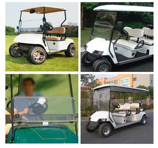 Hot Sale Custom Clear/Tinted Color Acrylic Club Golf Car Windshield