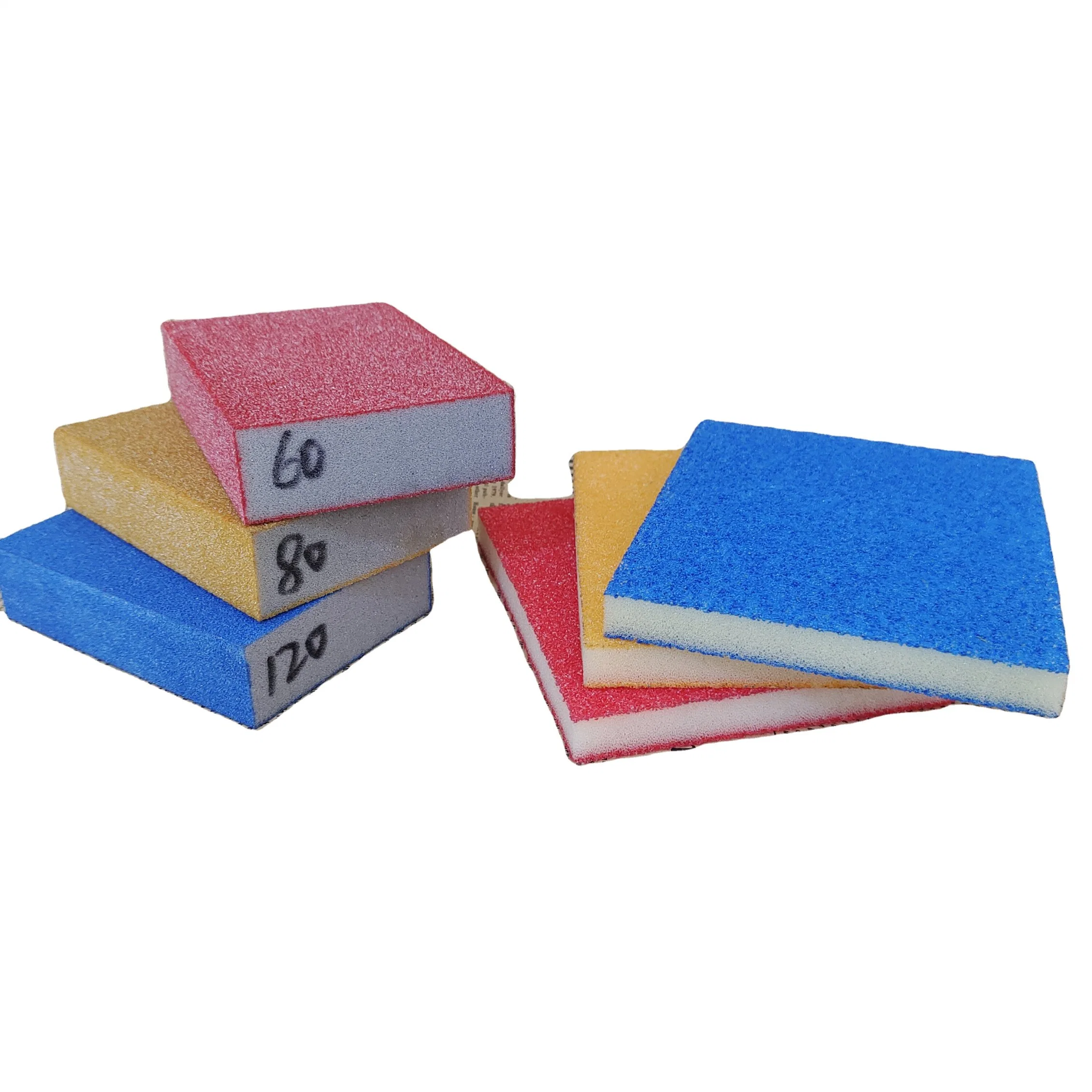 Cilorful Sand Sponges 100X70X25mm Sanding Sponge Block 3.9"X2.7"X1" Abrasive Tools Foam Rubber Sanding Block