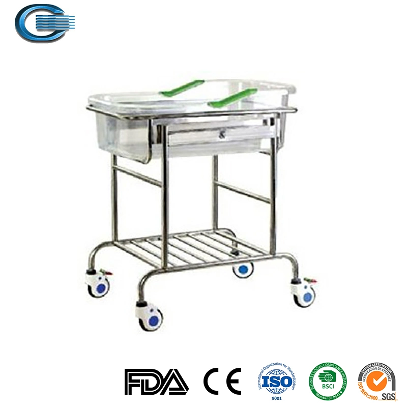 Huasheng He-5 Stretcher Bed, Mobile Stretcher, Stainless Steel Stretcher for Transport