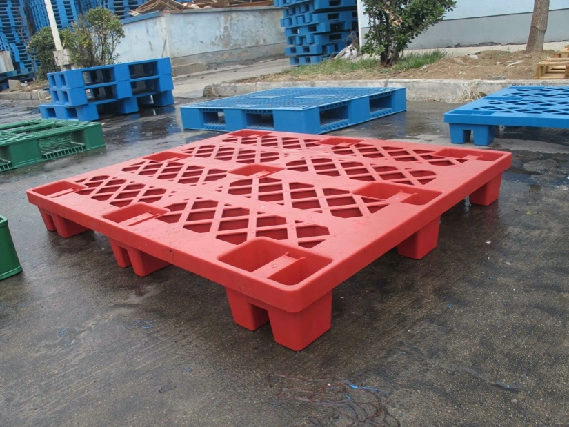 1200*1000*140mm HDPE/PP 9 Feet/Leg Plastic Pallet for One-Time Use Transportation Light-Duty Pallet for Sale