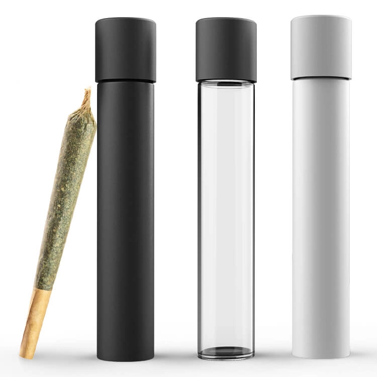 King Size Jokes up Pre Roll Joint and Blunt Packaging Moonrock Machine Connected Packaging Child Resistant Glass Tube with Cr Lid