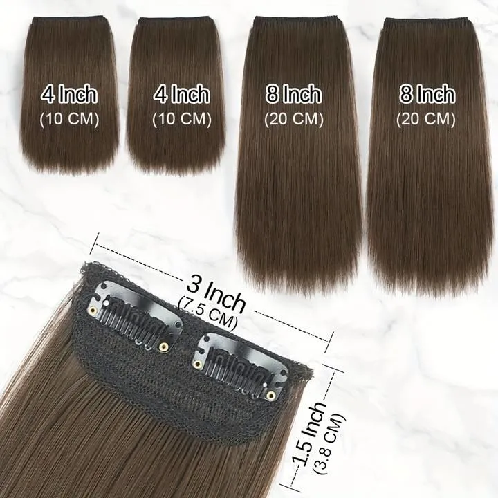 4 PCS Hair Topper for Women Synthetic Clip in Hair Extensions