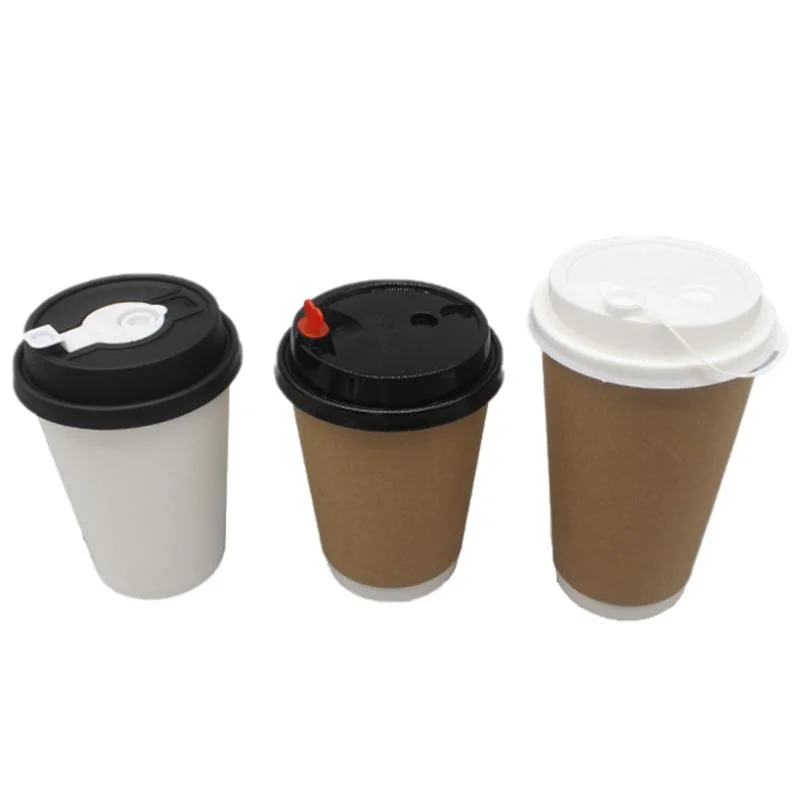 Customized Paper Cups Disposable Printed Paper Double Wall Ripple Coffee Cup