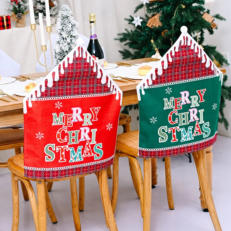 Рождественские украшения мультфильм столовой стул крышки