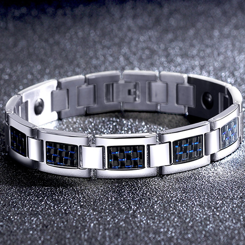 La moda Stainless-Steel Pulsera con germanio de iones negativos y la energía infrarroja lejana para los hombres (CFSTB003)