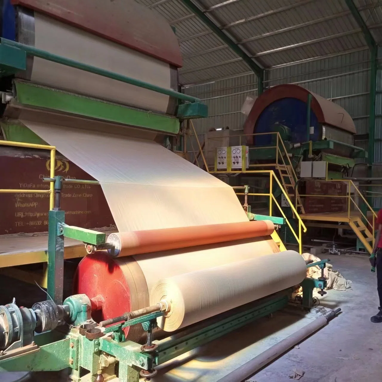 Factory Price Wooden Bagasse Bamboo Rice Straw Waste Paper Recycling Tissue Facial Toilet Paper Roll Making Machine Paper Mill Production Line