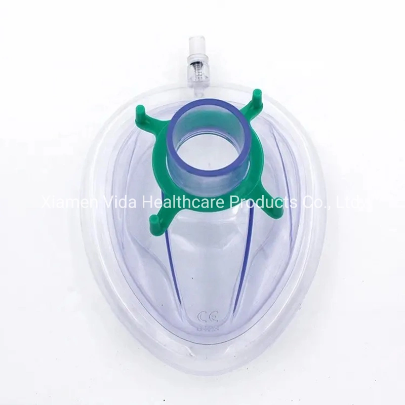 Professional PVC Disposable Sterile Surgical Anesthesia Face Mask Transparent Anesthesia Mask Anesthesia Resuscitation Mask