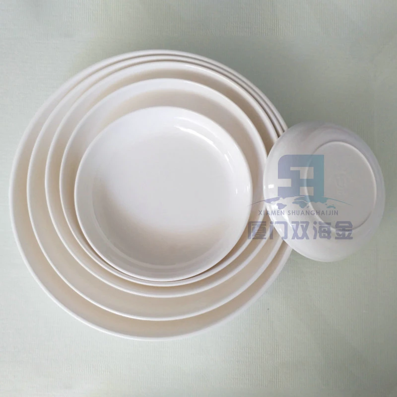 Dinner Plates for Restaurant Wholesale/Supplier Melamine Plates 7/8/9/10 Inch White Dinner Plate