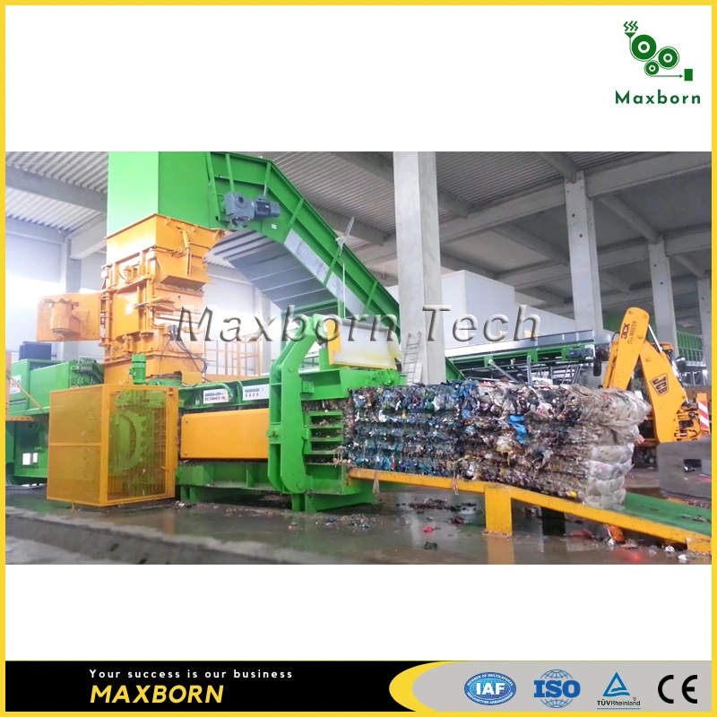 Double Motor Auto Tie Hydraulic Horizontal Baling Machine with Water Cooling System Technology-Driven Waste Paper Cardboard Baler Equipment with SGS Approved