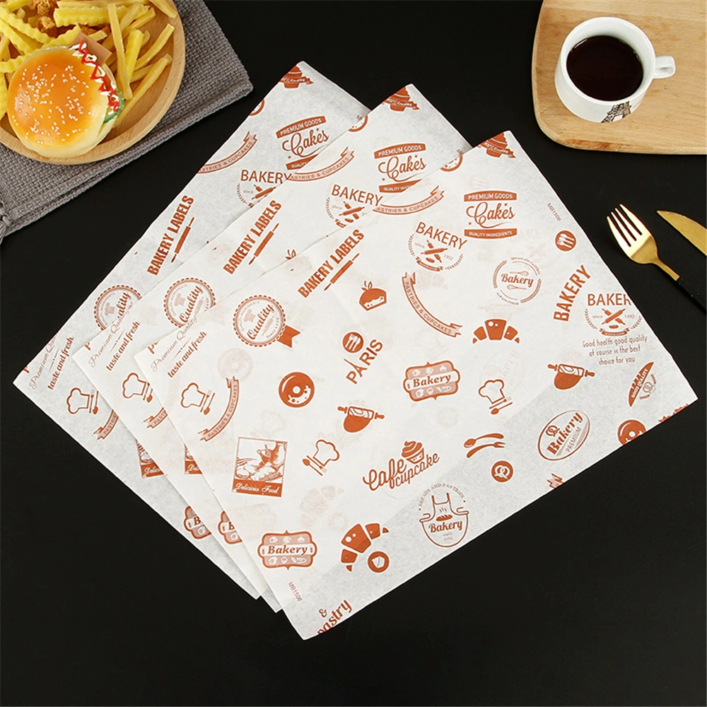 La camisa del Pan de panadería de envasado de alimentos encerado papel de los rodillos de ajuste de la Hamburguesa