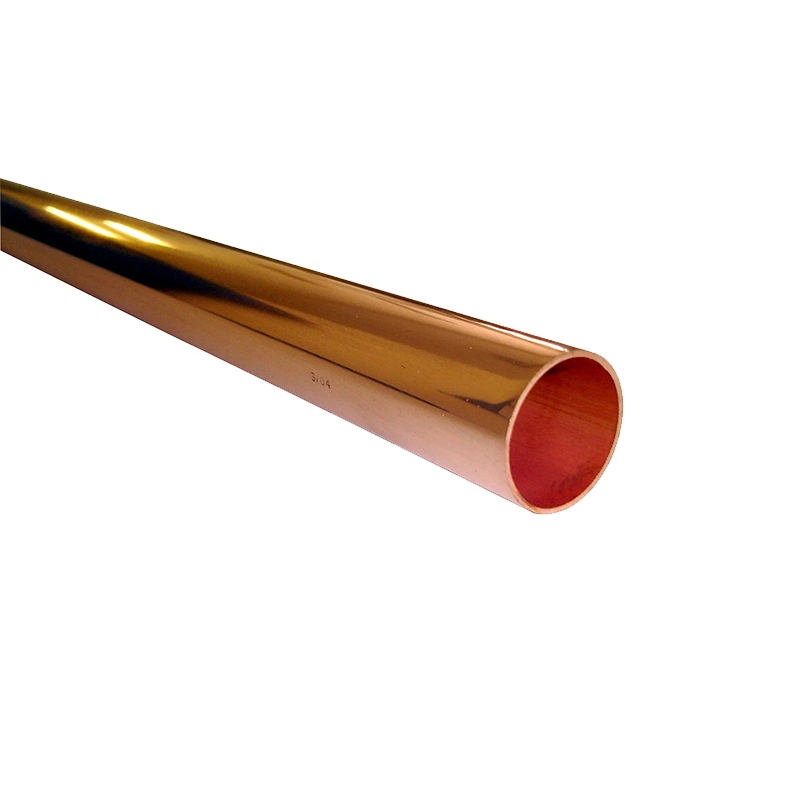 ASTM B88 C12200 Type L M K Copper Pipe Tube Straight Heat Square Bare Tubing C10100 C10200 C11000 T3 8 for Plumbing Refrigeration Building Seamless Electrolytic