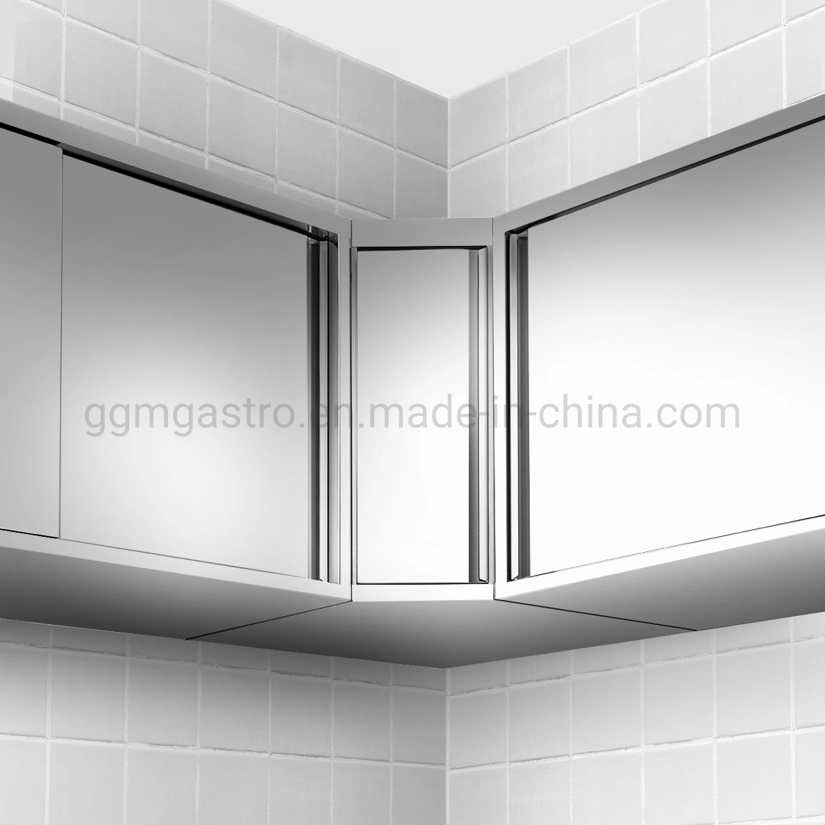 El cuarto de baño grande armario de almacenamiento el almacenamiento de acero inoxidable pulido de alta calidad en la pared del Gabinete de cocina