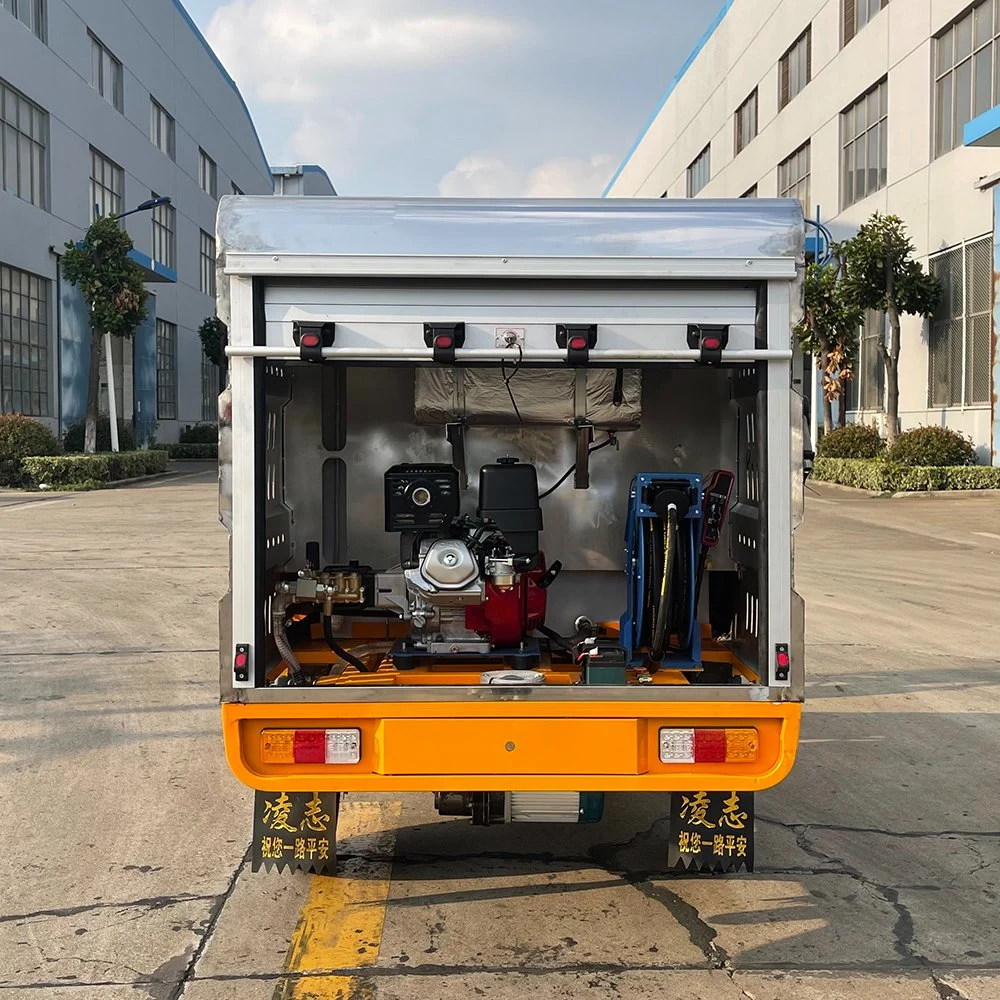 1000L Tank-Petrol Pump Electric Economical High Pressure Flushing Water Truck of Urban Streets, Sidewalks, Auxiliary Roads, Curbs, Stations, Airports, Docks