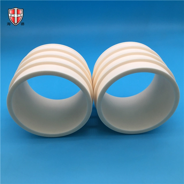 Factory Customized 99% 99.5% Al2O3 Alumina Ceramic Threaded Pipe