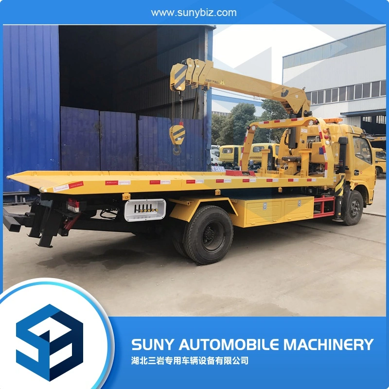 3ton 3 Tons 4ton 4tons Wrecker Flatbed Underlift Recovery Truck for Carryting Two Cars