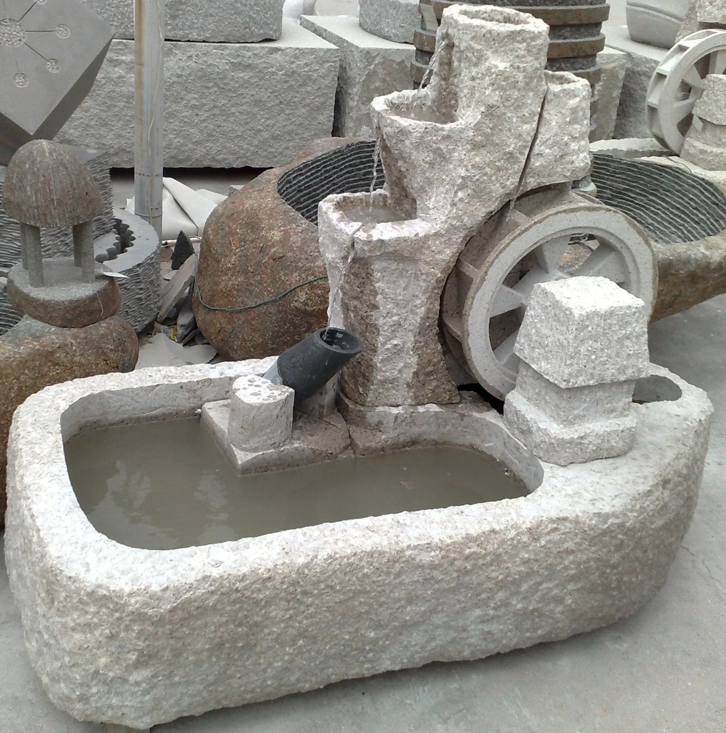 Paisagem Wall Marble Water Fountain Stone esculpir