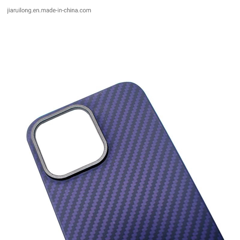 Purple Aramid Fiber Phone Case Cell Phone Accessories Carbon Fiber Cell Phone Case Phone Accessories