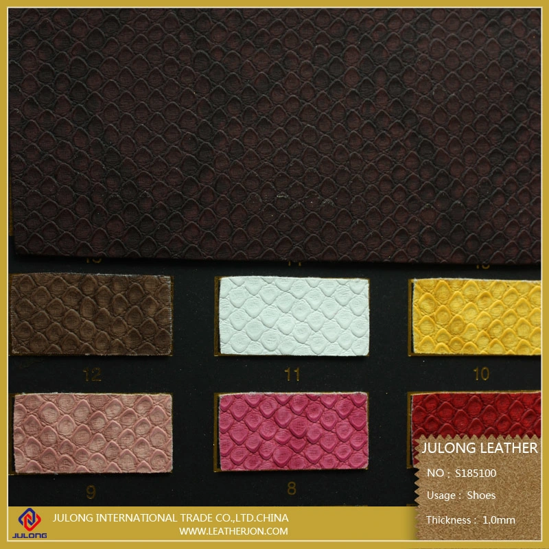 High Quality Customized Synthetic Leather & Faux Leather for Shoes (S185100)