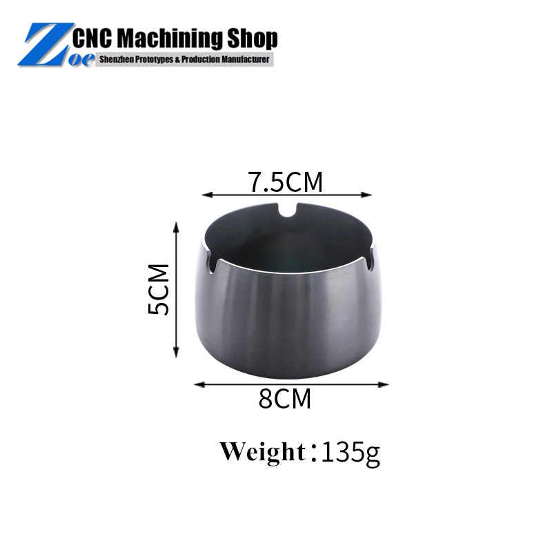 CNC maquinagem fabrico de metais cinzeiro pequeno personalizado, cinzeiro em aço inoxidável, cinzeiro metálico, cinzeiro frio, cinzeiros para charutos Vintage, Cinzeiro para automóvel