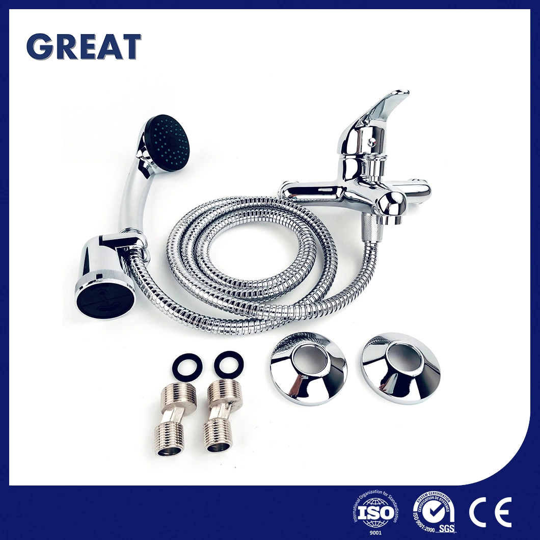 Great Black Bathroom Faucets Manufacturers High-Quality Wall-Mounted Bathtub Shower Mixer Gl21103A81 Chrome Single Lever Bath Faucet Durable Garden Tub Faucet