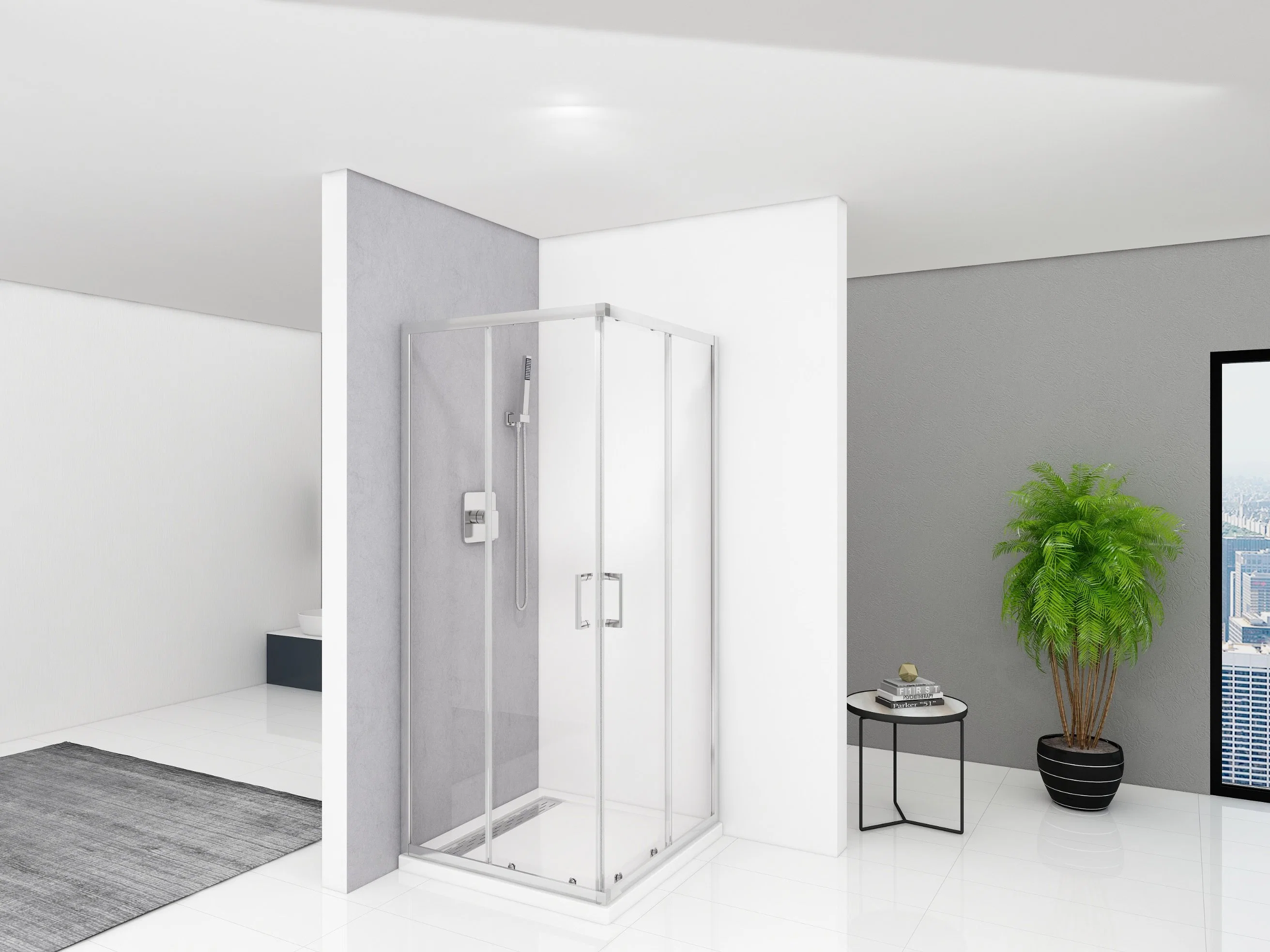 Simple Shower Enclosure|Small Bathroom Ideas (E-01 with big handle)