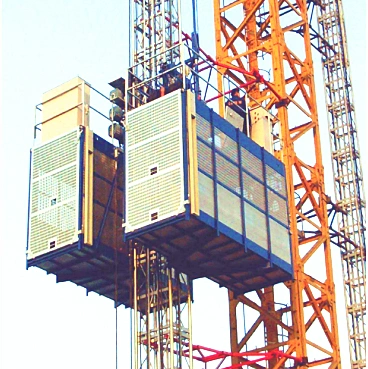 Safety New Type Open Top Cabin Sc200 Construction Platform Material Hoist