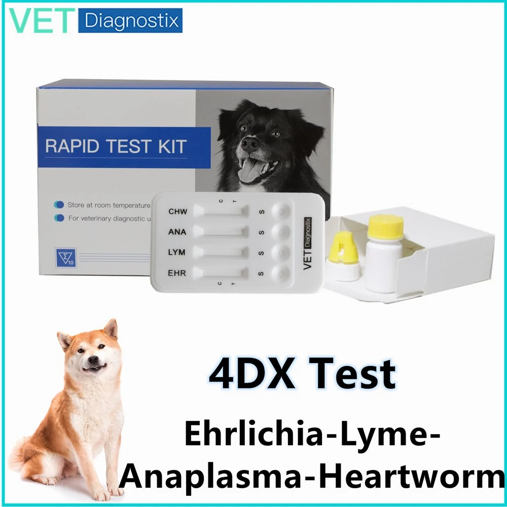 La Ehrlichia canina veterinaria de la dirofilariosis Anaplasma Lyme Combo prueba de diagnóstico rápido