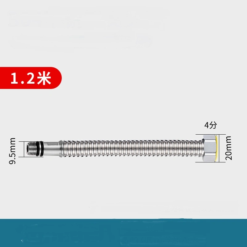 Flexible de metal corrugado de acero inoxidable tubería de agua de la manguera de gas DN20 DN15