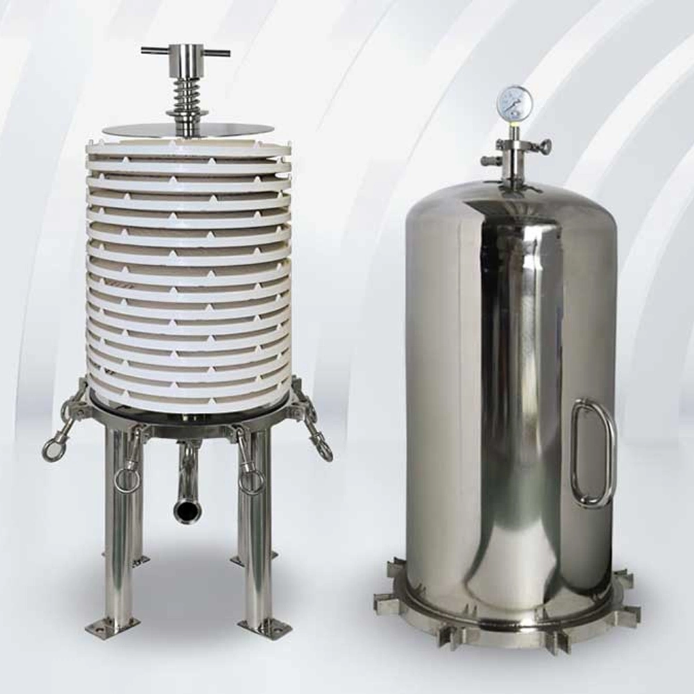 Equipamento de filtragem Darlly S304/316L de aço inoxidável profundidade sanitárias do Alojamento do Filtro de disco de pilha para Tratamento de Água do Filtro lenticular