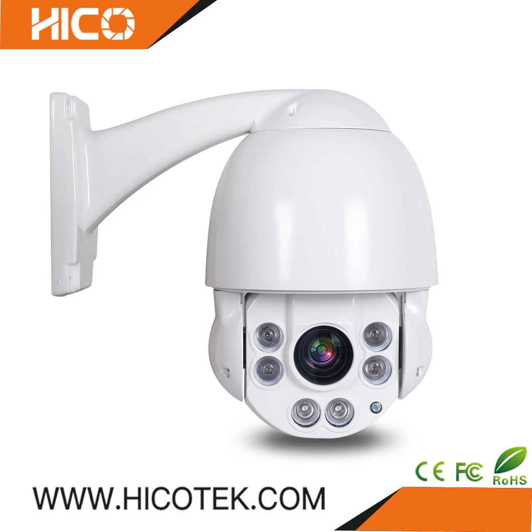 Le suivi automatique Hicotek extérieur PTZ dôme de vidéosurveillance caméra 1080p de 2 mégapixels avec zoom 10x LED Laser