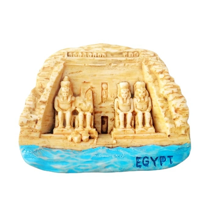 Round 3D Souvenir Polyresin Fridge Magnet Egypt Tourist Souvenir