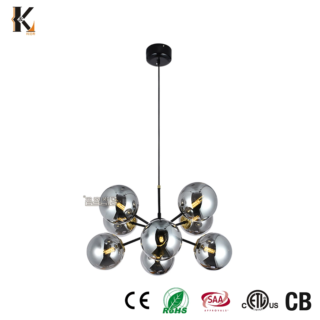 Glass Chandelier Modern Chandelier Ready to Ship China Nordic Colorful Candle Decoration Crystal Macarons Glass Pendant Light for Room Restaurant