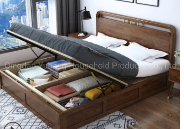 Nordic Light Luxury Wood Bed High Pressure Box Storage Bed M-X4028