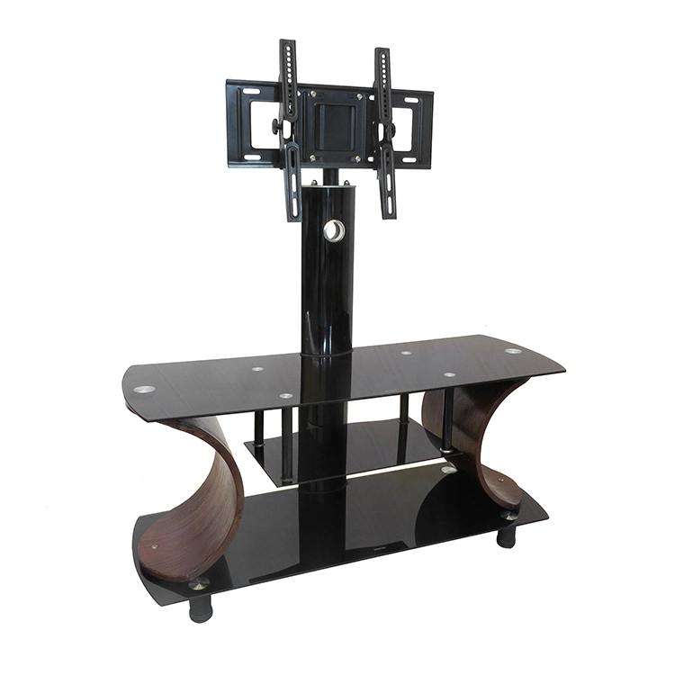 Attractive Price Leisure Black Painting Glass Table TV Stands Oak