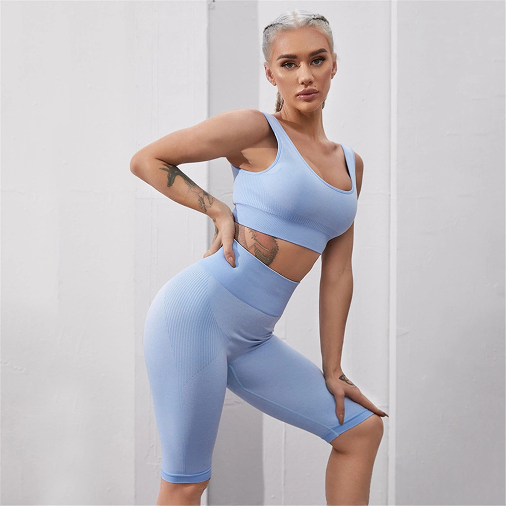 Two Piece Sexy Yoga Set Bra Set Shorts Sets Women Summer Outdoor Workout Suit Gym Clothing