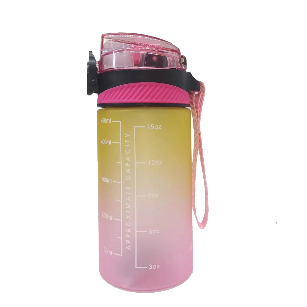 Plastic Wholesale/Supplier Making Workout Sports Motivational Water Bottle with Straw