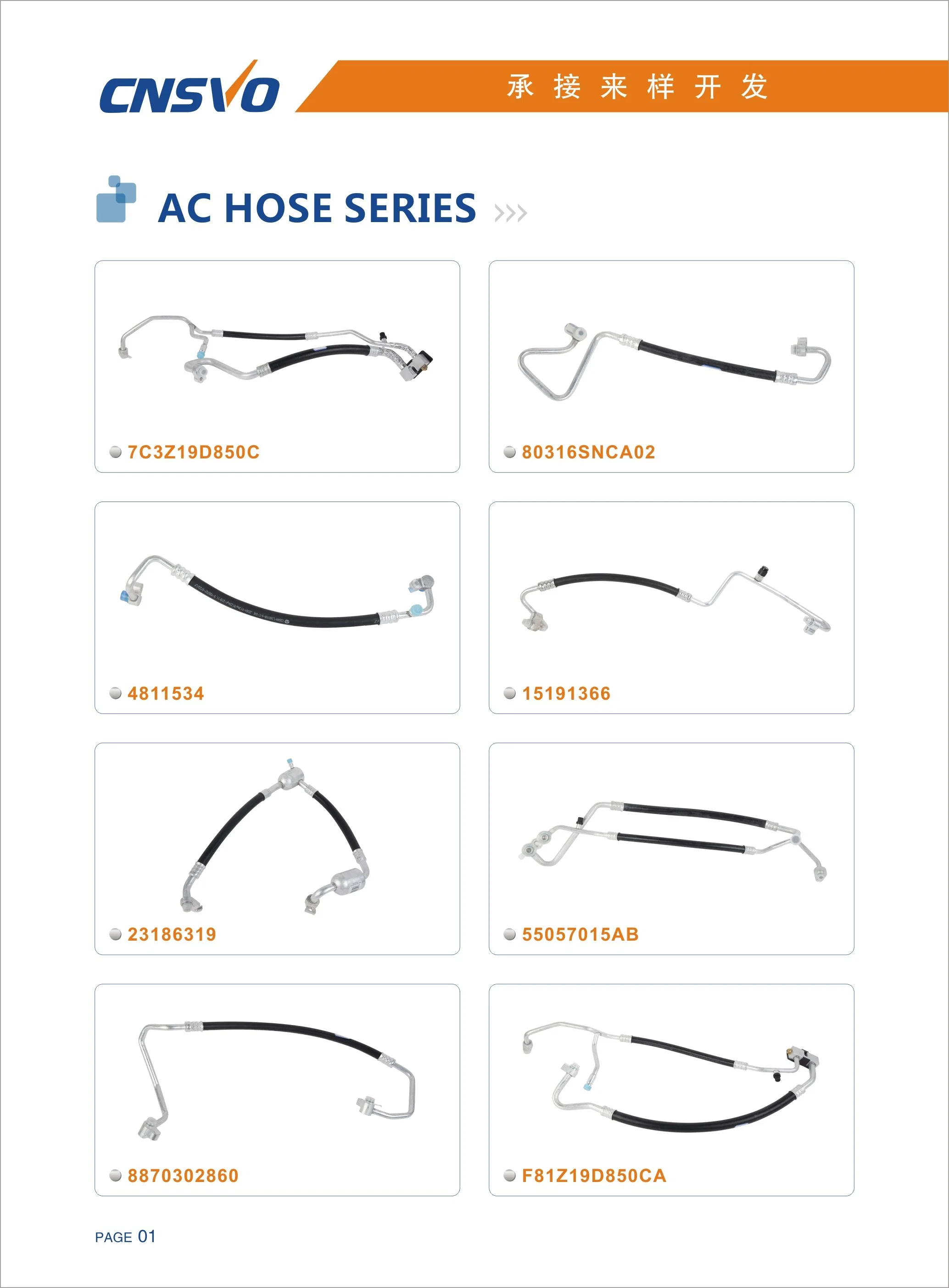 Car Air Conditioner Refrigerant Aluminium A/C Hose Assembly Hose for Toyota Corolla, OE No.: Ha112788c, 8870302860, 34-64657, 4812864