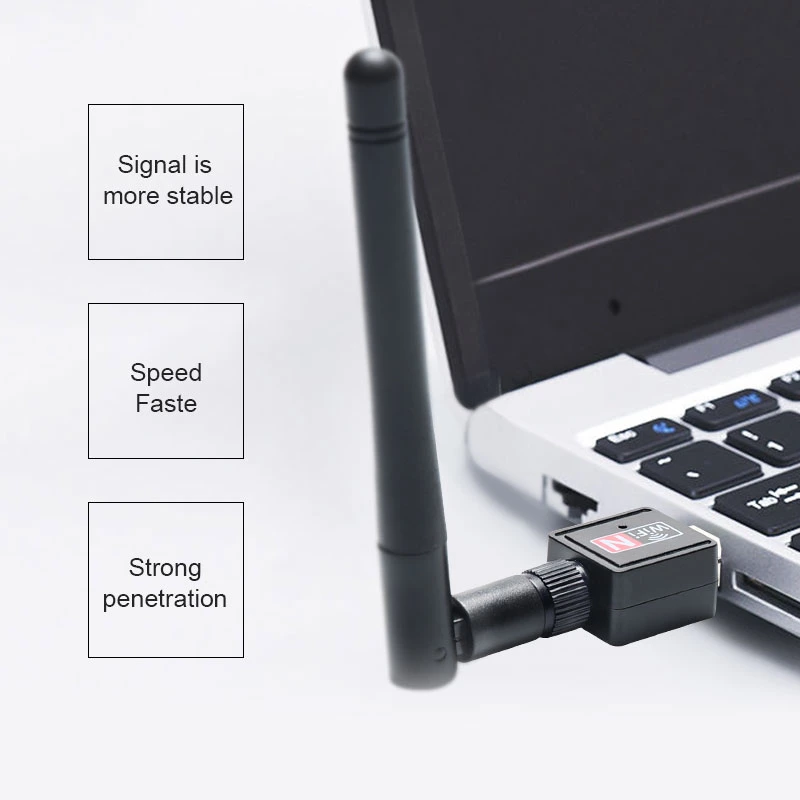 PC-Adapter 300m USB Wireless Computer PC USB-Netzwerkkarte