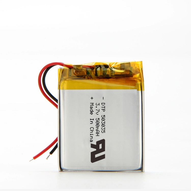 Kc RoHS Cert 503035 3.7V 500mAh Li Ion Polymer Battery