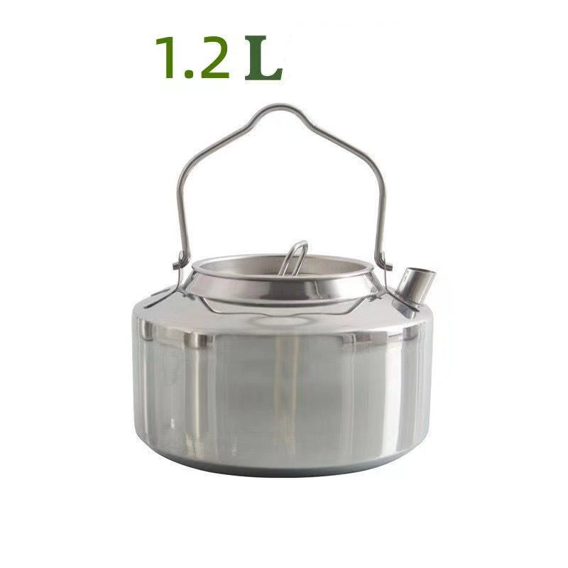 Zhongte Steel Kettle Stainless Steel Boiling Water Camping Teapot for Outdoor