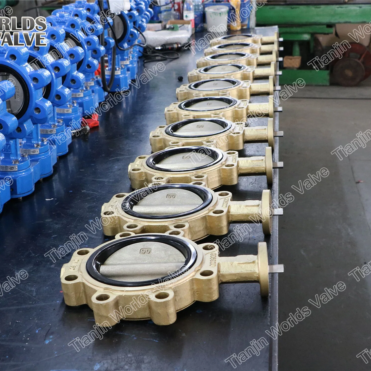 Hand Lever Lug Screw Thread End Type Butterfly Valves Carbon Steel Body