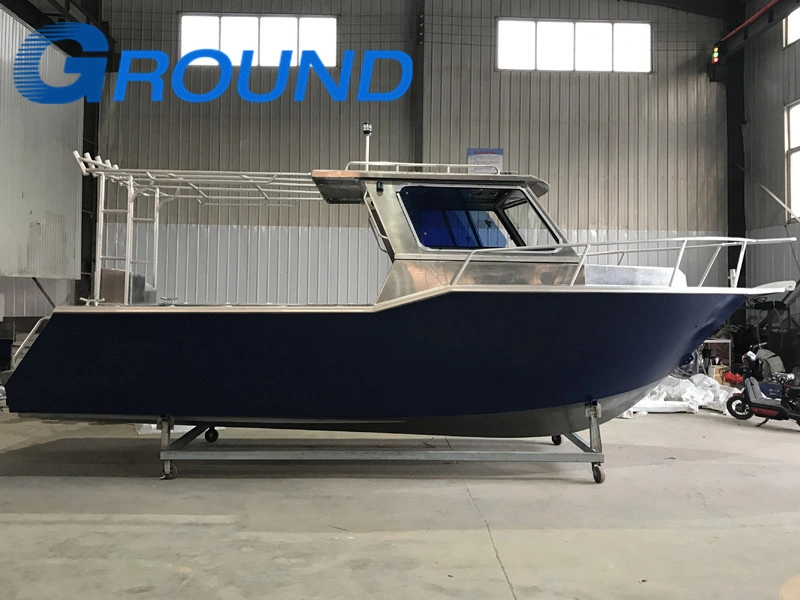 N730 24FT /7.4m Fully Welded Enclosed Cabin Aluminum Alloy Commercial Fishing Boat