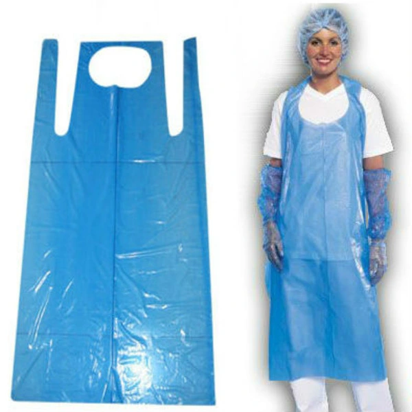 Disposable PE Apron Without Sleeve Waterproof Plastic Personal Pretection HDPE LDPE Apron for Cooking Kitchen Cleaning Hotel and Industry Service