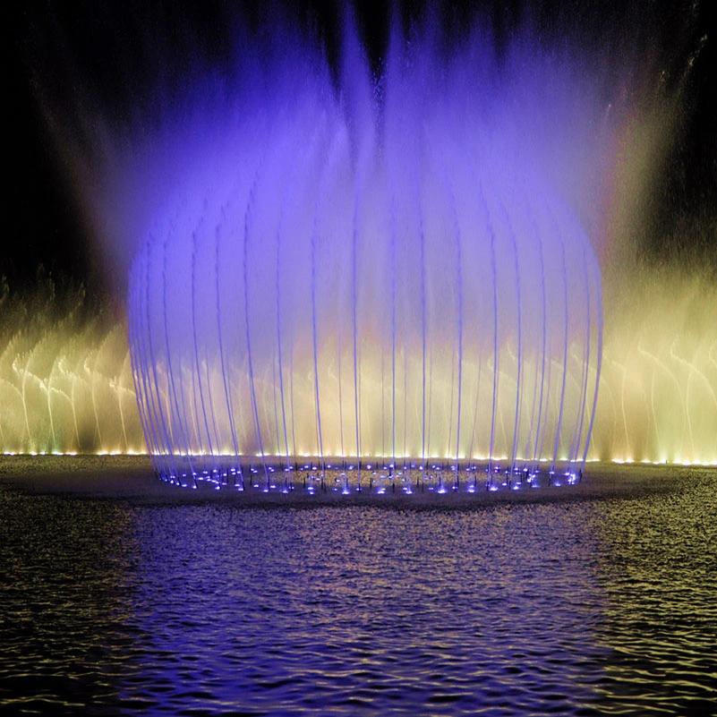 3D Water Effect Fountains Hundred Meter High Jet Nozzles Fountain