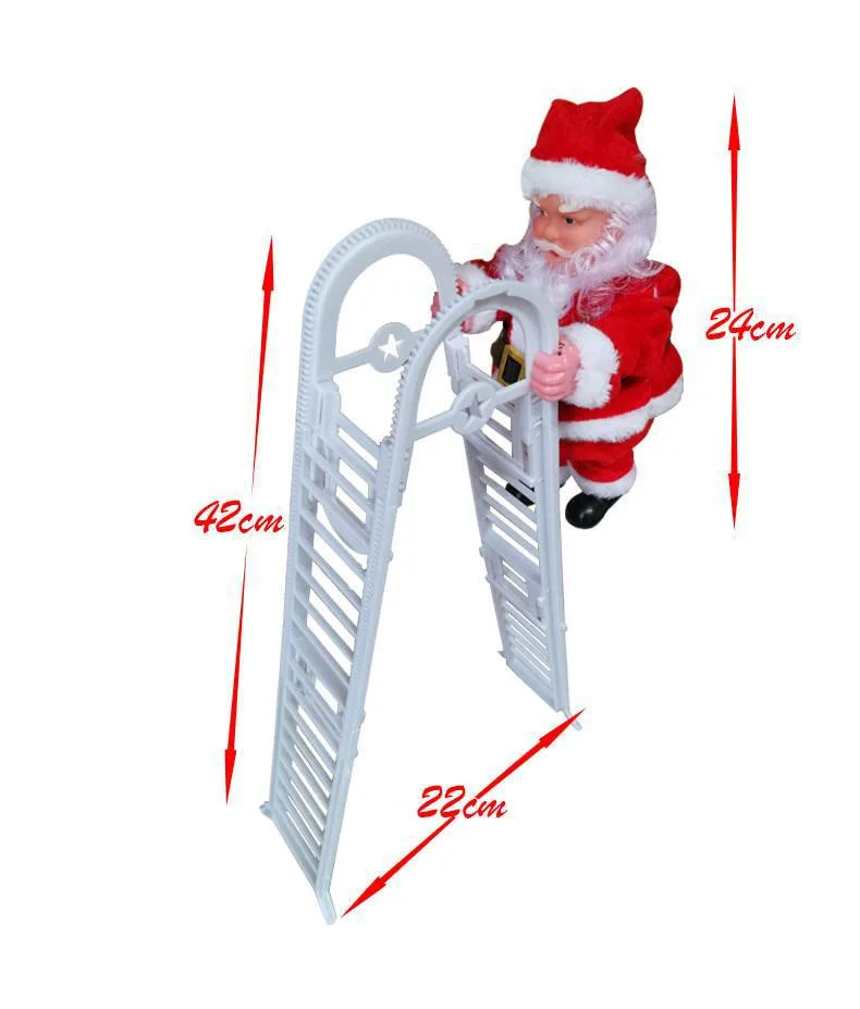 New Chirstmas Promotion Toy Santa Claus Singing and Climbing Ladder