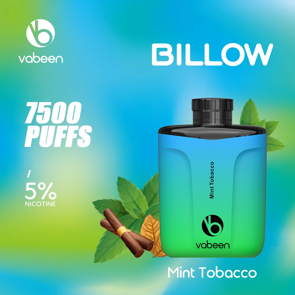 Design estético único e 15 sabores deliciosos Vabeen billow 7500 Puffs recarregáveis descartáveis Mini Ecig