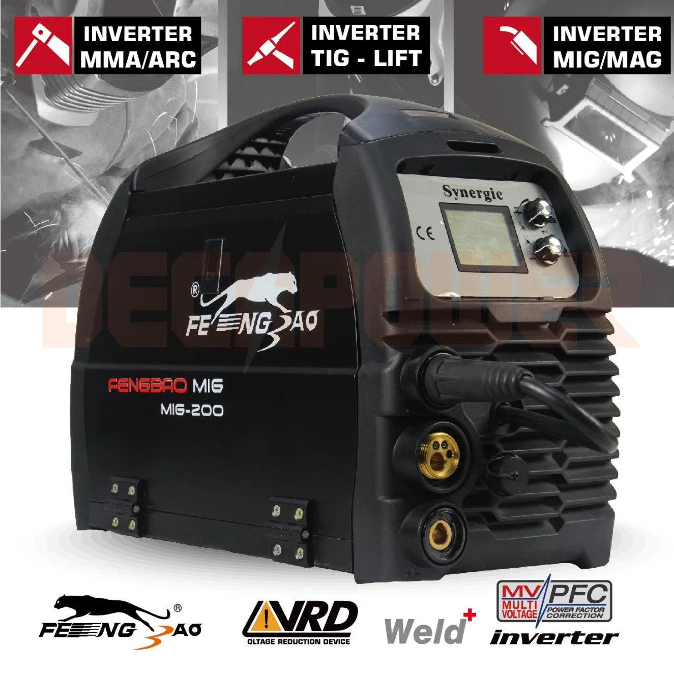 4en1 MMA/Multifunción TIG MIG/MAG/Equipos de soldadura Inverter DC