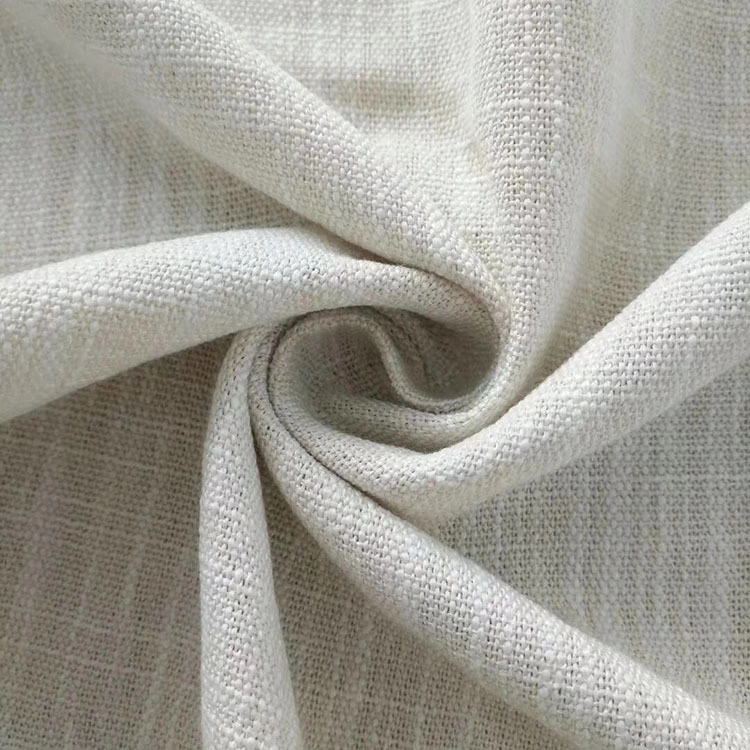 Modern Simple Plain Fine Linen Curtain Sand Release Pillow Cushion Fabric Hotel Engineering Cotton Linen Curtain Finished Products