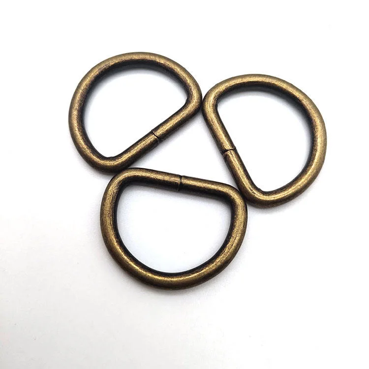 Metal D Ring Gold Color Plating for Bag Strap Belt Buckle Openable D Ring for Handbag